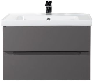 Подвесная тумба под раковину Art&Max Techno 90см смоки софт AM-Techno-900-2C-SO-ZB815